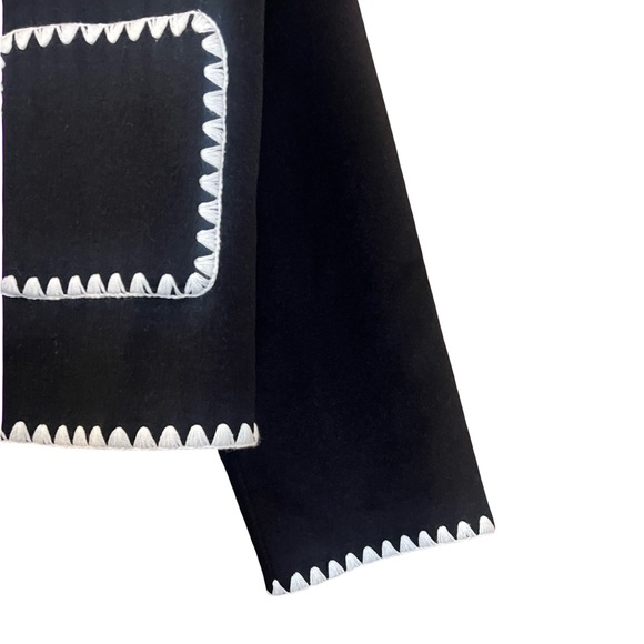 NWT Rails Melanie Jacket Wool Embroidered Overcoat Black Sz S - Picture 8 of 16